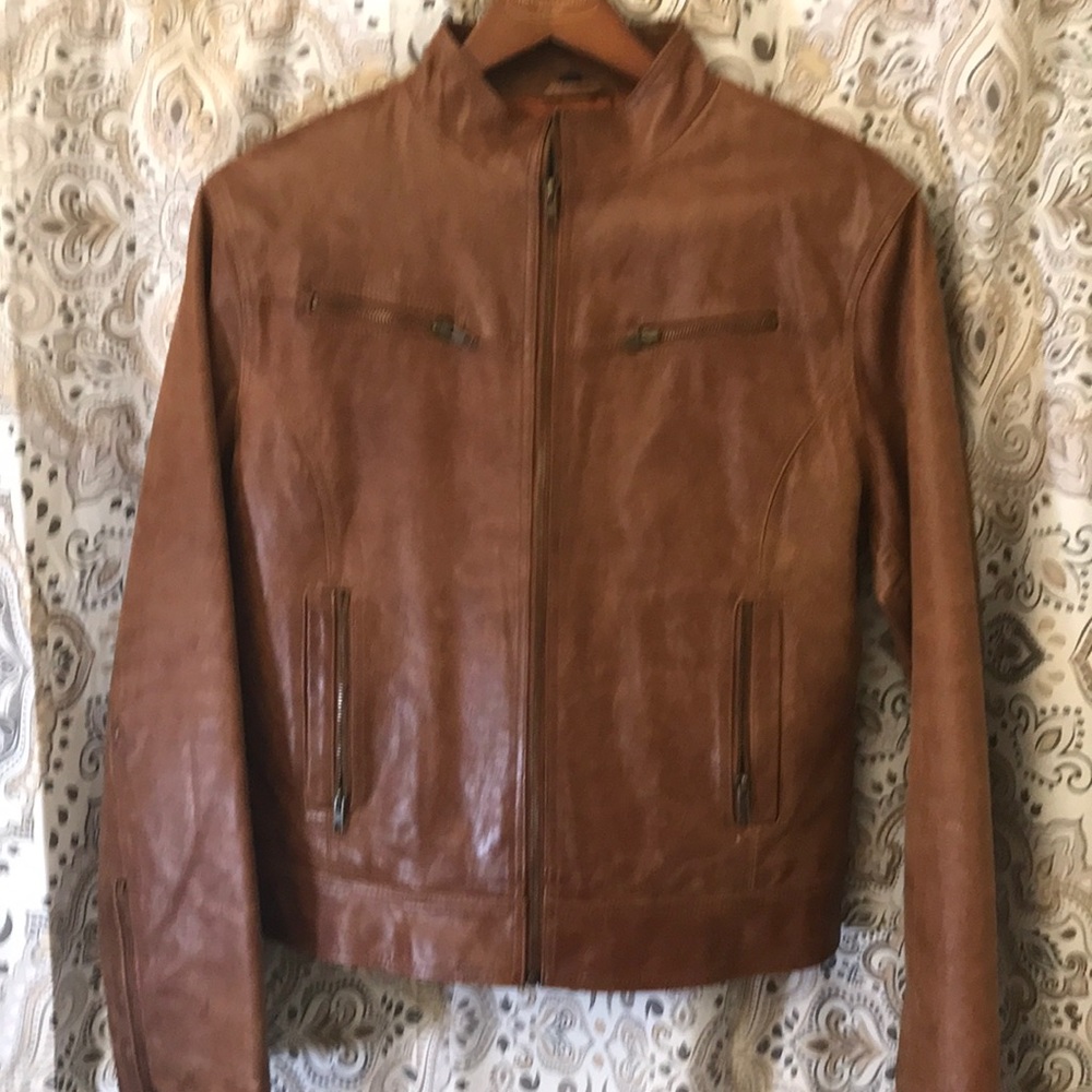 All Brown Transmitter leather Jacket